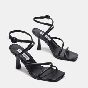 Steve Madden Fae Black Strappy Heels